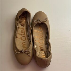 Sam Edelman Beige Ballet Flats with Bow
